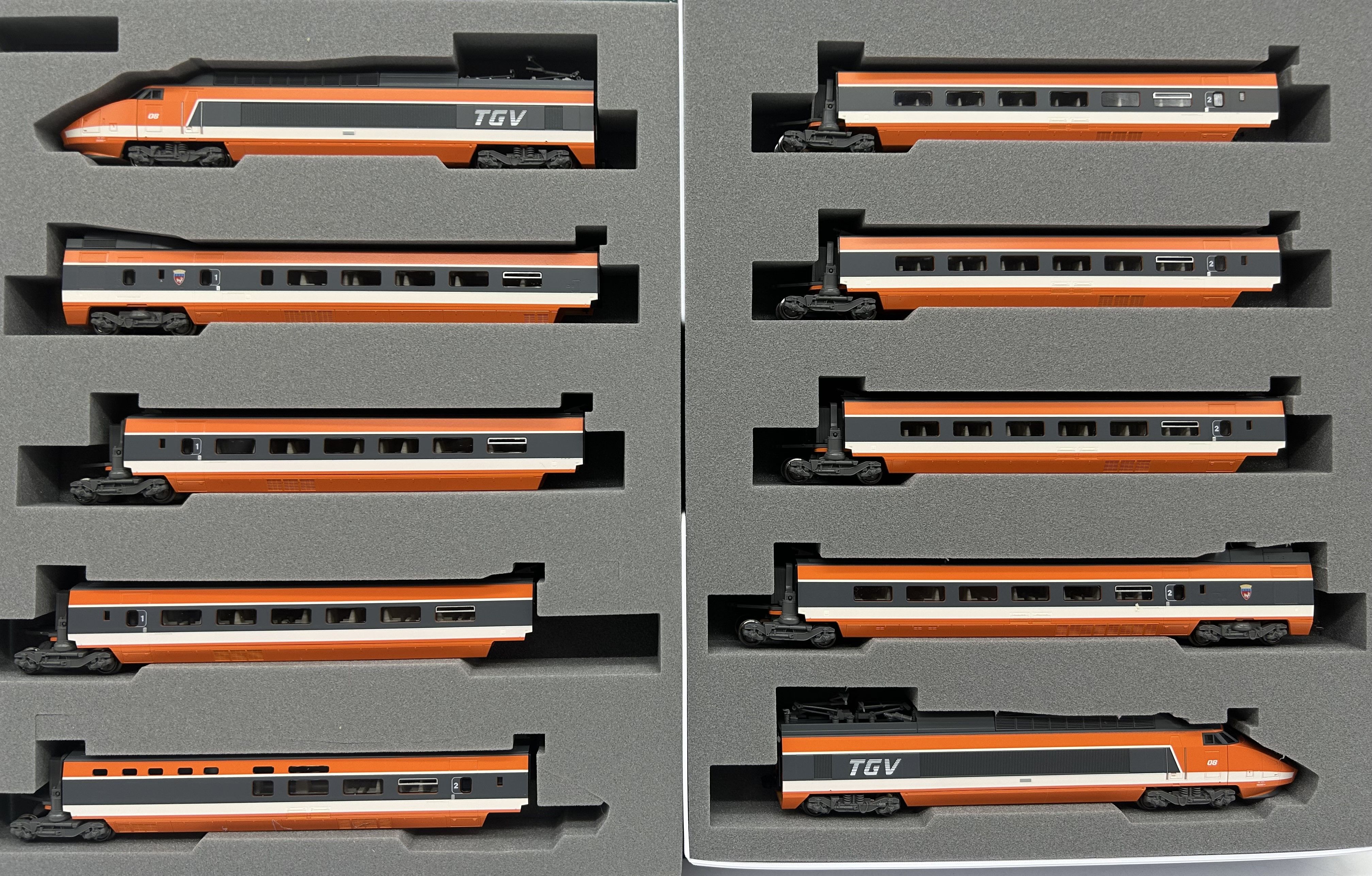 K10-2134 Kato Lemke - TGV Sud-Est SNCF IV Zug 05 Rouen 10-tlg. DC-analog - Spur N